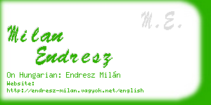 milan endresz business card