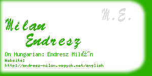 milan endresz business card